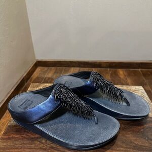Fitflop Navy Beaded Sandals